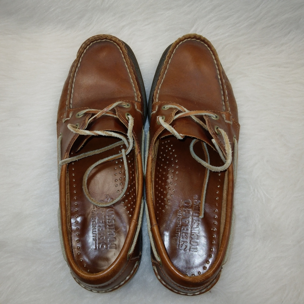 SHOES Sebago Docksides Men's 8, very good soles - Picture 3 of 16